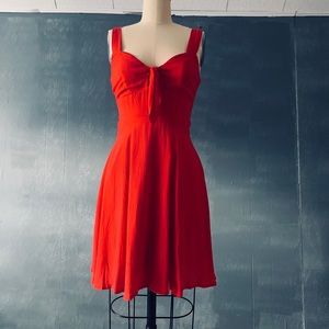 Cherry red mini dress